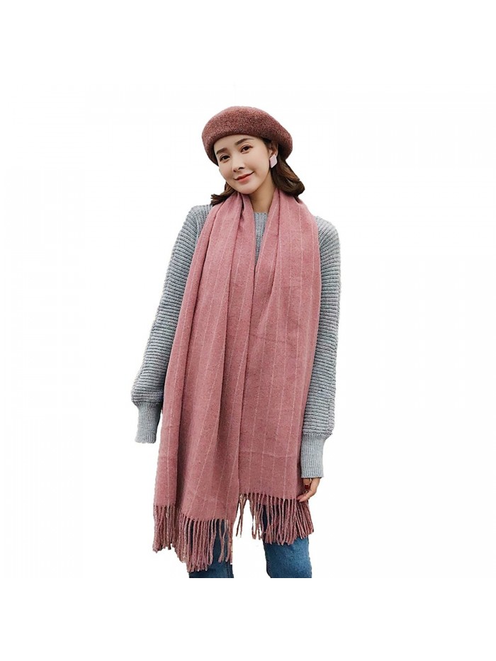 S&S Women's Grid Autumn Winter Warm Lattice Long Scarf Plaid Blanket Shaw - 02-pink - C0187WNX4TL