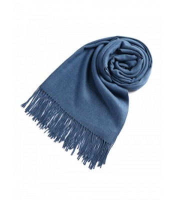 Timo Lee Fashion Cashmere Scarves Pashminas - Denim Blue - CA1868SQ4HC