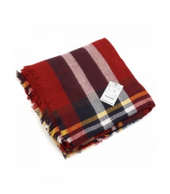 Womens Tartan Blanket Checked Pashmina in Cold Weather Scarves & Wraps