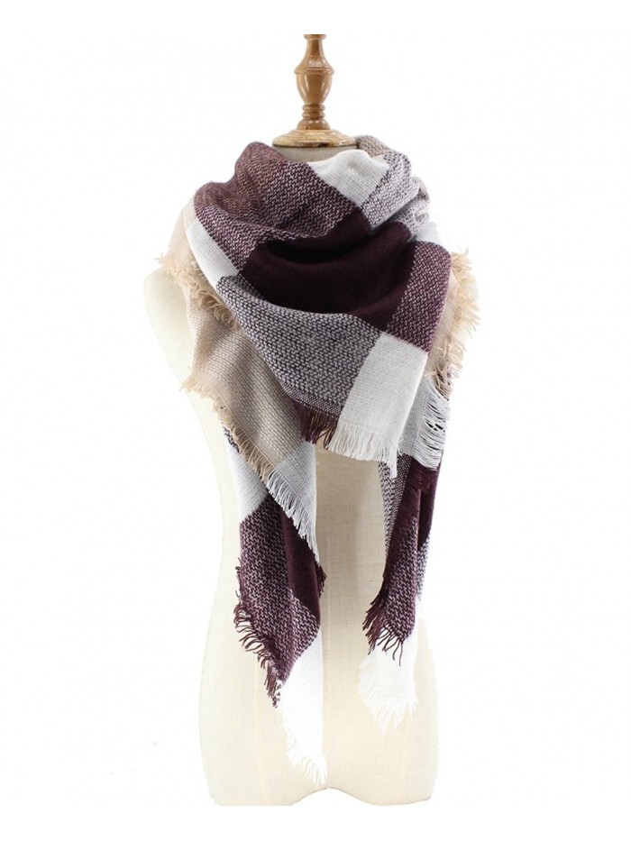 Jiao Miao Warm Blanket Scarves Elegant Soft Scarf Wrap Shawl - 161101-brown - C318699Q07Q