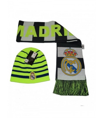 Real Madrid Set Beanie Skull Cap Hat and Scarf Reversible New Season 2015-2016 - Neon - CW126CL1TTD