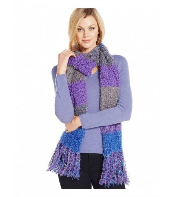 Charter Club Women's Mixed Media Chenille Oblong Scarf - Blue Acai - CM12CLRZO4D