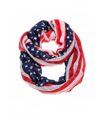 Purple Box Jewelry 4th of July USA Flag Scarf - "Stars and Stripes Infinity Scarf 25""x70""" - CC11XLVNMWP