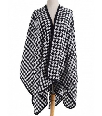 Tartan Blanket Scarf Wrap Shawl Houndstooth Cashmere Scarf - Houndstooth 1 - CK186AY75QA