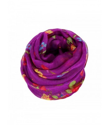 Sandistore Women Scarf Flower Purple in Fashion Scarves