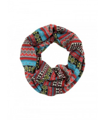 RW Soft & Cozy Knit Aztec Print Infinity Scarf - Aqua - CN128F2MGU3