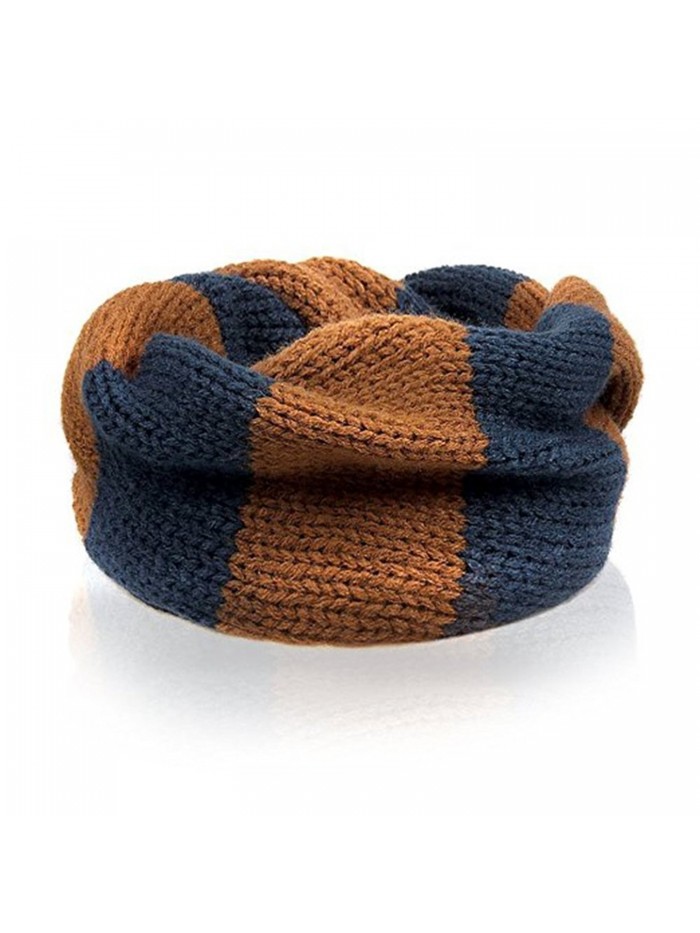 GS.L Unisex Toddler Boys Girls Weave Knitting Loop Wraps Scarf - Brown - CG12MWXAEEJ