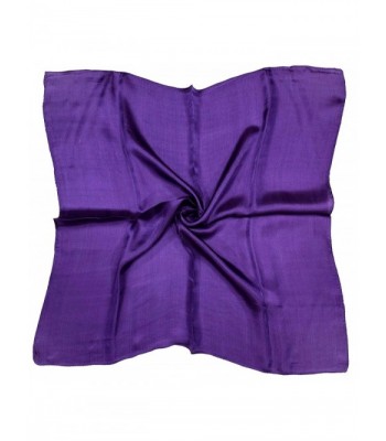 Deep Purple Small Fine Silk Square Scarf - C912BHIBWQV