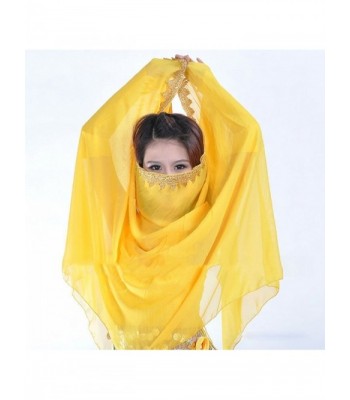 AvaCostume Chiffon Shawl Headscarf yellow