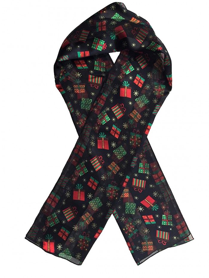 Christmas Scarf - Christmas Gift w/ Gift Box By Crown - Gift Black - CU1284ROUQ7