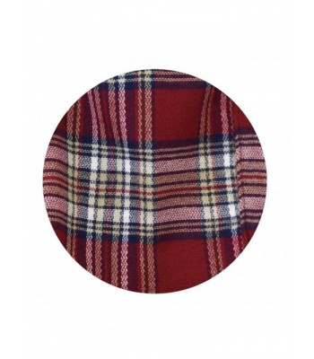 Classic Plaid Pattern Blanket Burgundy