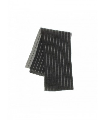 Chaps Unisex Reversible Pinstriped Knit Scarf (One Size- Gray) - CE12N696EMN