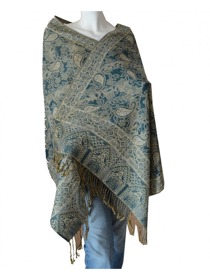 SCARF_TRADINGINC Women's Triplelayer Pashmina Shawl Wrap - Bj - CL115RKHGT3