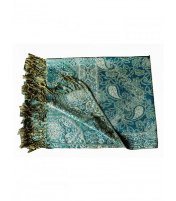 Jacquard Triplelayer Pashmina Shawl Stole in Wraps & Pashminas