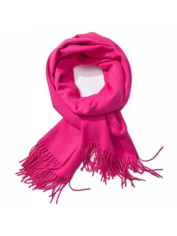 Soft Cashmere Feel Scarf- Bien-Zs Large Pashmina Shawls Wraps Winter Scarf for Women Men Gift - Pink - CZ1880QKTCL