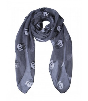 Fasker Animal Scarf Panda Giraffe Print Lightweight Voile Fashion Scarves Shawl - Style 01-dark Gray - CA189HQ3KHK