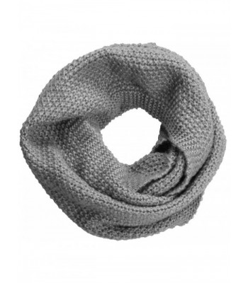 NEOSAN Women Warm Chunky Ribbed Knit Winter Infinity Loop Scarf - Cross Light Grey - C6184T5E6RY