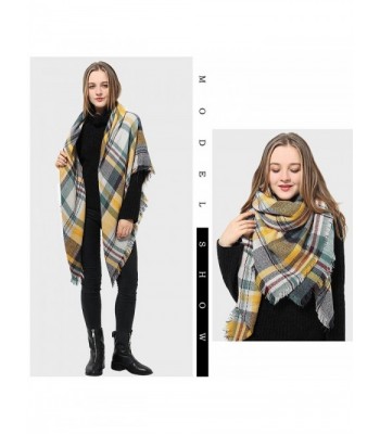 Blanket Womens Scarves Checked Winter in Wraps & Pashminas