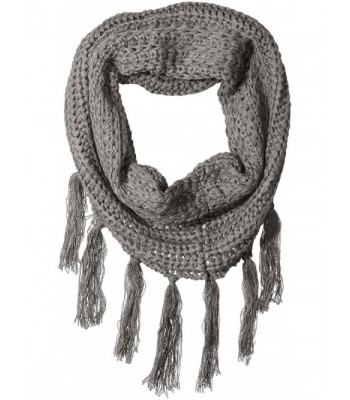 La Fiorentina Women's Chunky Eternity Scarf with Fringe - Gray - CH12E1EBPGP