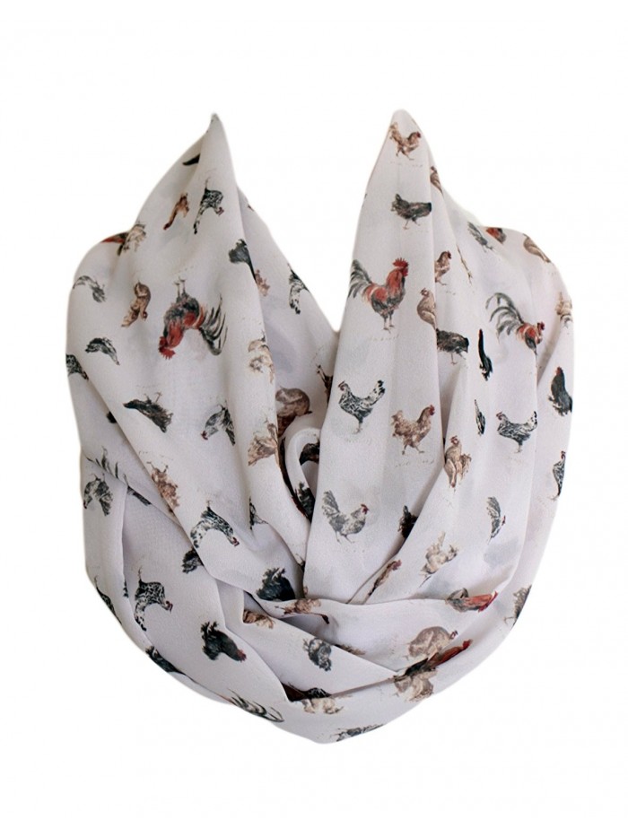 Etwoa's Chicken Rooster Pattern Infinity Scarf - C717YH9T690