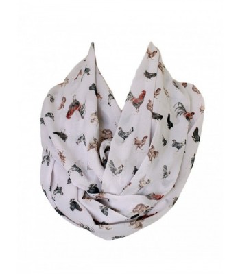 Etwoas Chicken Rooster Pattern Infinity in Fashion Scarves