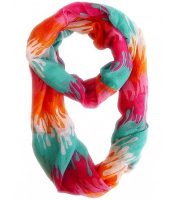 Peach Couture Abstract Multicolored Infinity in Fashion Scarves