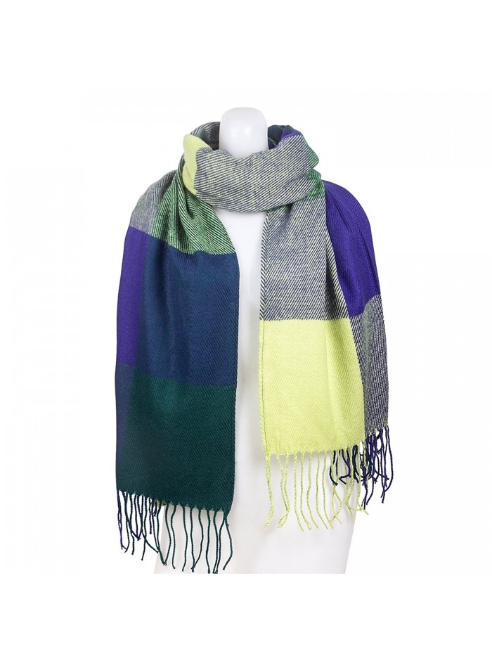 ChikaMika Winter Scarves for Women Warm Scarf Winter Scarves for Men Kids - Blue/Green - CJ187ONKQNT