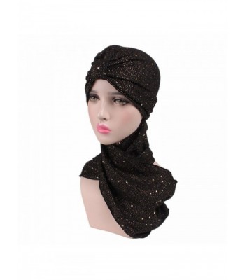 Qhome Fashion Sequined Sleeping Turbante - Tjm-123a-black - C4186S246XE