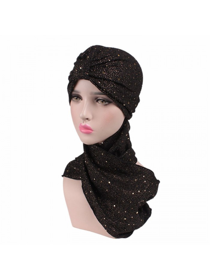 Qhome Fashion Sequined Sleeping Turbante - Tjm-123a-black - C4186S246XE