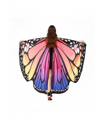 MEIQING Women&lsquos Butterfly Wings Swimsuit Bikini Beach Cover Ups Angel Wings Adult Costume - Pink&purple - CF186L6UW65