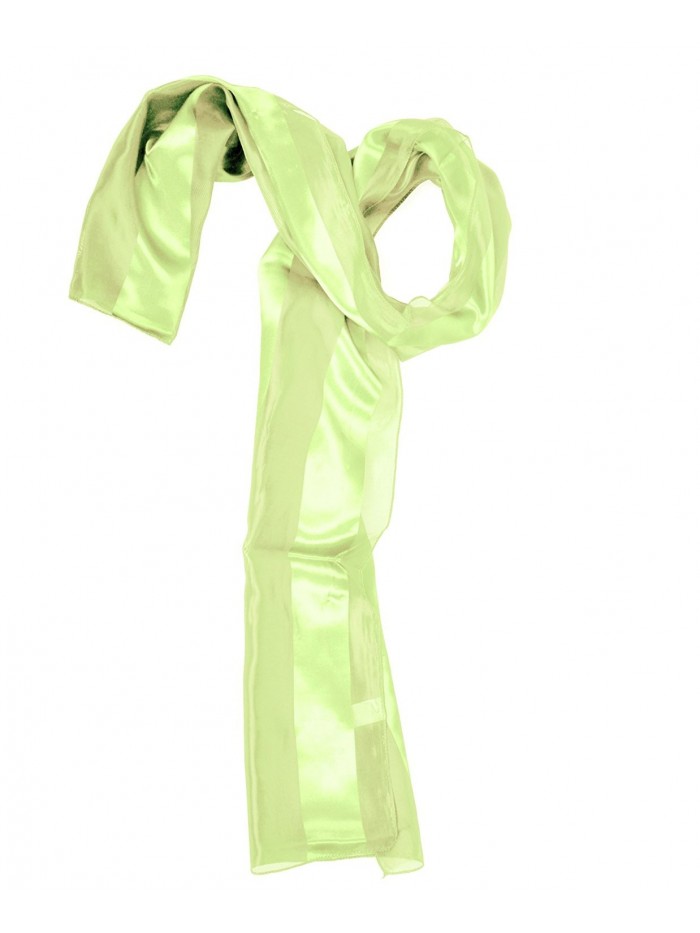 Solid Polyester Satin Scarf- LIME GREEN - CI1147GCEPJ