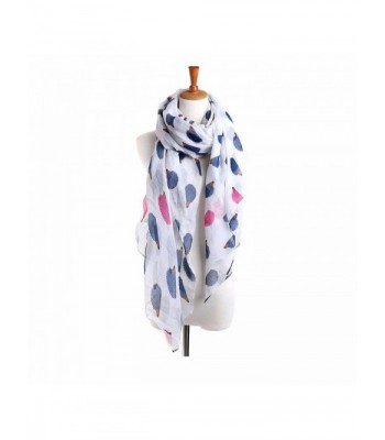 Deamyth Women Hedgehog Printing Voile Scarf Wraps Shawl Headscarf - White - CY12NYF93AM