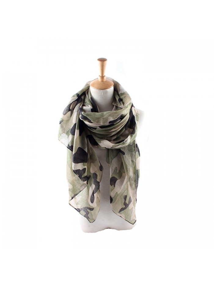 ctshow Camouflage Print Voile Print Scarf Fashionable Women Scarves - Army Green - CN182XK8EZQ