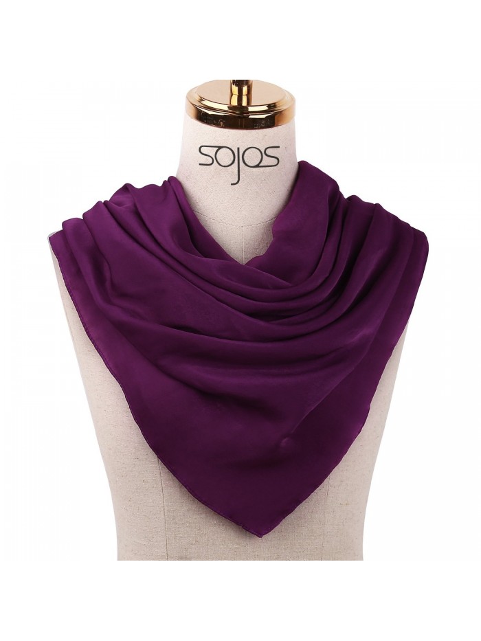 SOJOS Women's Lightweight Long Large Scarf Fashion Design with Gift Box SC307 - A3 Purple - CV1884HD4RU