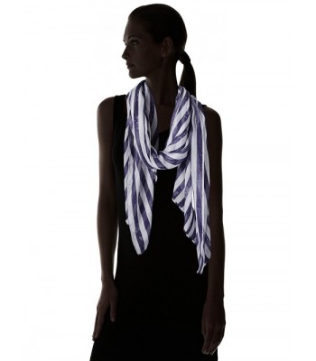 Womens Washed Stripe Americana Fringe in Fashion Scarves