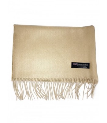 Ultra Soft Luxurious Cashmere Winter Scarf Made in Scotland Men Women Solid Plaid - Tan - CF188AC4W0H