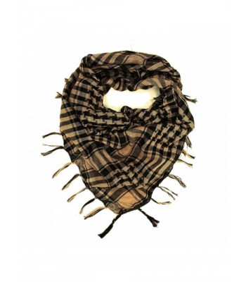 TrendsBlue Trendy Plaid & Houndstooth Check Soft Square Scarf-Diff Colors Avail - Camel & Black - CE1179EAQH3