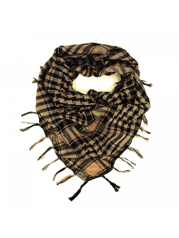 TrendsBlue Trendy Plaid & Houndstooth Check Soft Square Scarf-Diff Colors Avail - Camel & Black - CE1179EAQH3