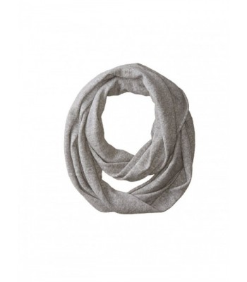 bela.nyc Women's Cashmere Solid Infinity Scarf - Light Grey Heather - C211WZYPST9