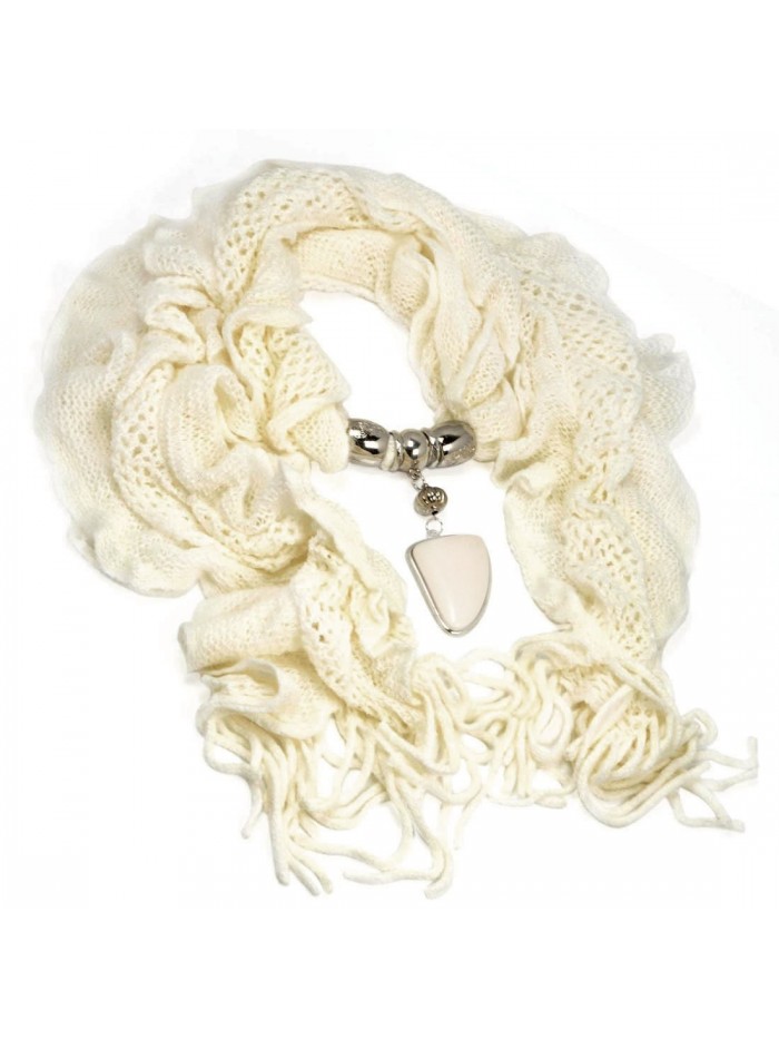Huan Xun Women Winter Warm Knitted Fashion Jewelry Scarf Shawl - CY110A65PEB