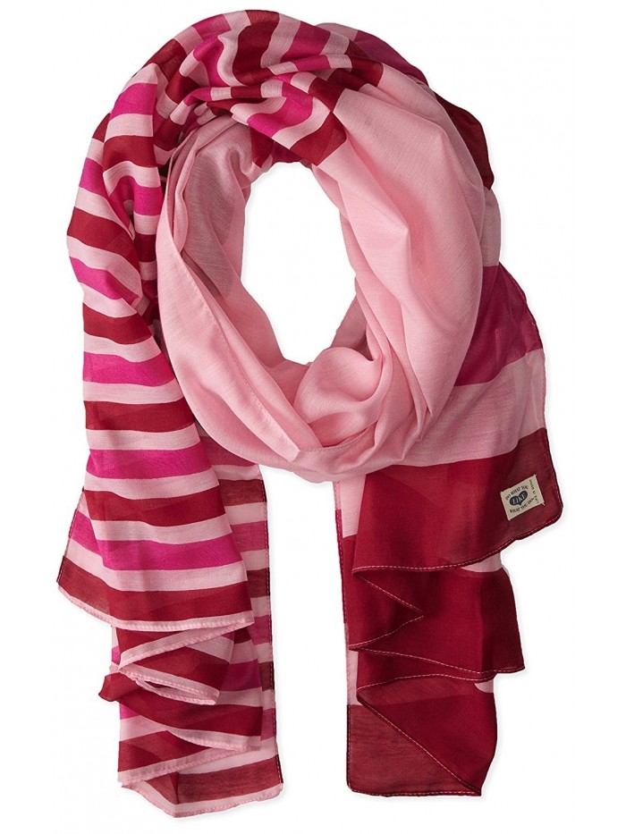 Life is good Women's Summer Stripes Scarf - Deco Pink - CN11MXHQHU7