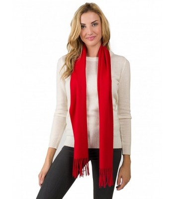 JENNIE LIU Unisex Watermark Cashmere Woven Scarf - Red - C311I01FVGV