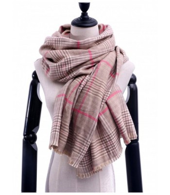 Stylish Plaid Blanket Scarf Fashion Warm Pashmina Scarves Winter Wrap Shawl With Gift Box 79"x27.5" - Beige - CM1872UWM49