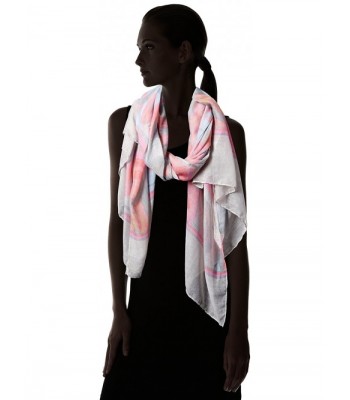 Womens Printed Oblong Scarf Grey in Fashion Scarves