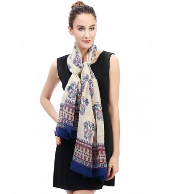 Lina Lily Elephant Print Womens in Fashion Scarves