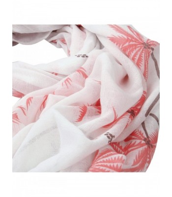 Elegant Tropical Print Frayed Scarf in Fashion Scarves