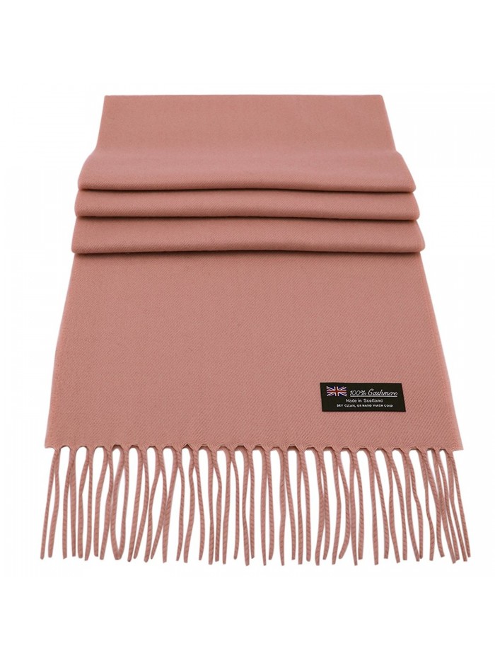Rosemarie Collections 100% Cashmere Winter Scarf Made In Scotland - Mauve Pink - CW189XECYMR