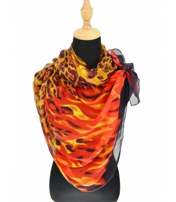 ELEGNA Mulberry Womens Printed Leopard in Fashion Scarves