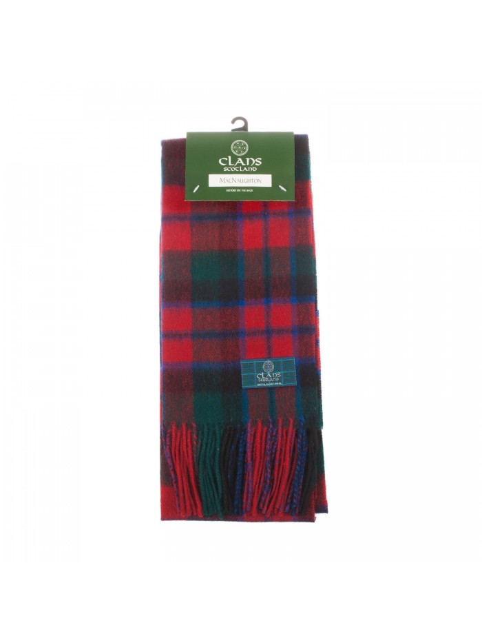 Clans Of Scotland Pure New Wool Scottish Tartan Scarf Macnaughton (One Size) - C1123H4E08P