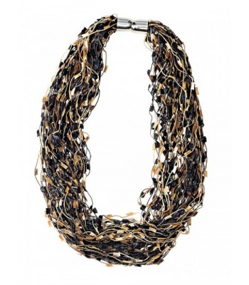 Renshun Accessories Confetti Magnetic Necklace Scarf - Tan - CL185AHRY7C
